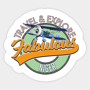 travel explore fabulous Niger logo Sticker